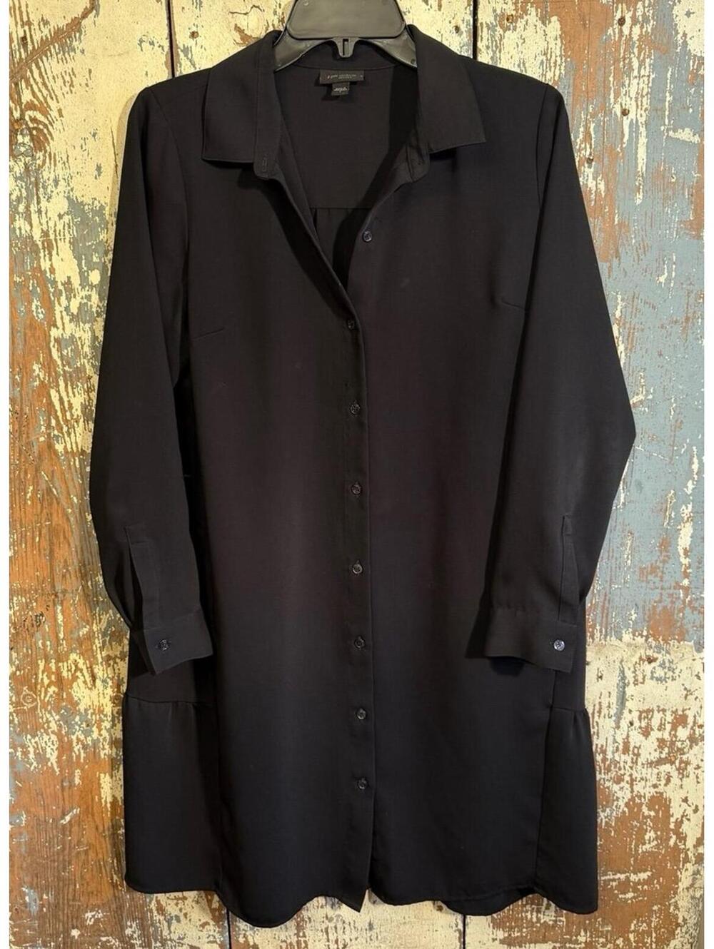 J. Jill WearEver collections shirtdress size small, black